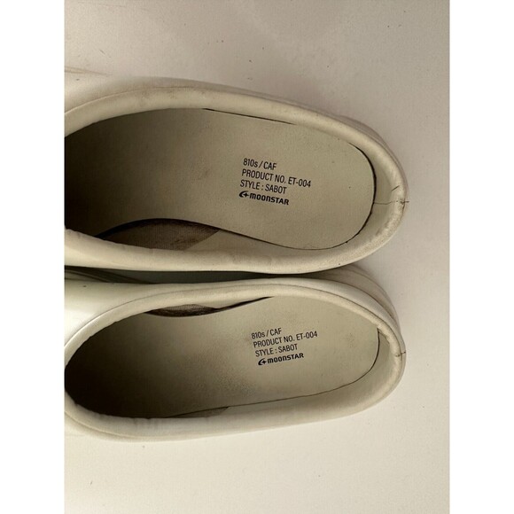 Moonstar 810s ET004 CAF 3E Synthetic Leather Shoes Slip On Off White Women's 8 - Picture 8 of 12